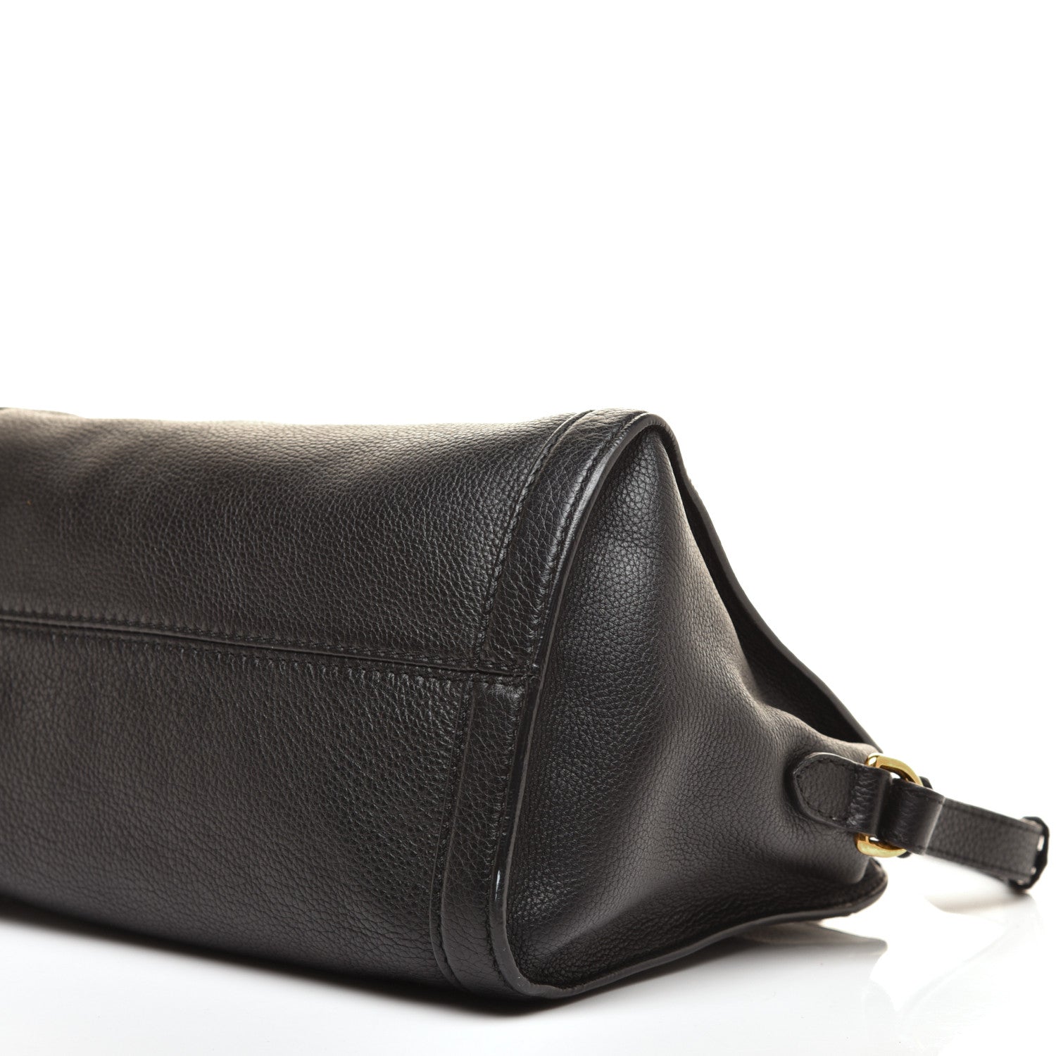 Alexander McQueen Pebbled Calfskin Small Skull Padlock Zip Around Tote Black 9 of 9