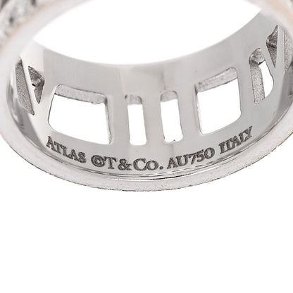 Tiffany 18K White Gold Diamond Wide Atlas Open Ring 50 5.5 4 of 5