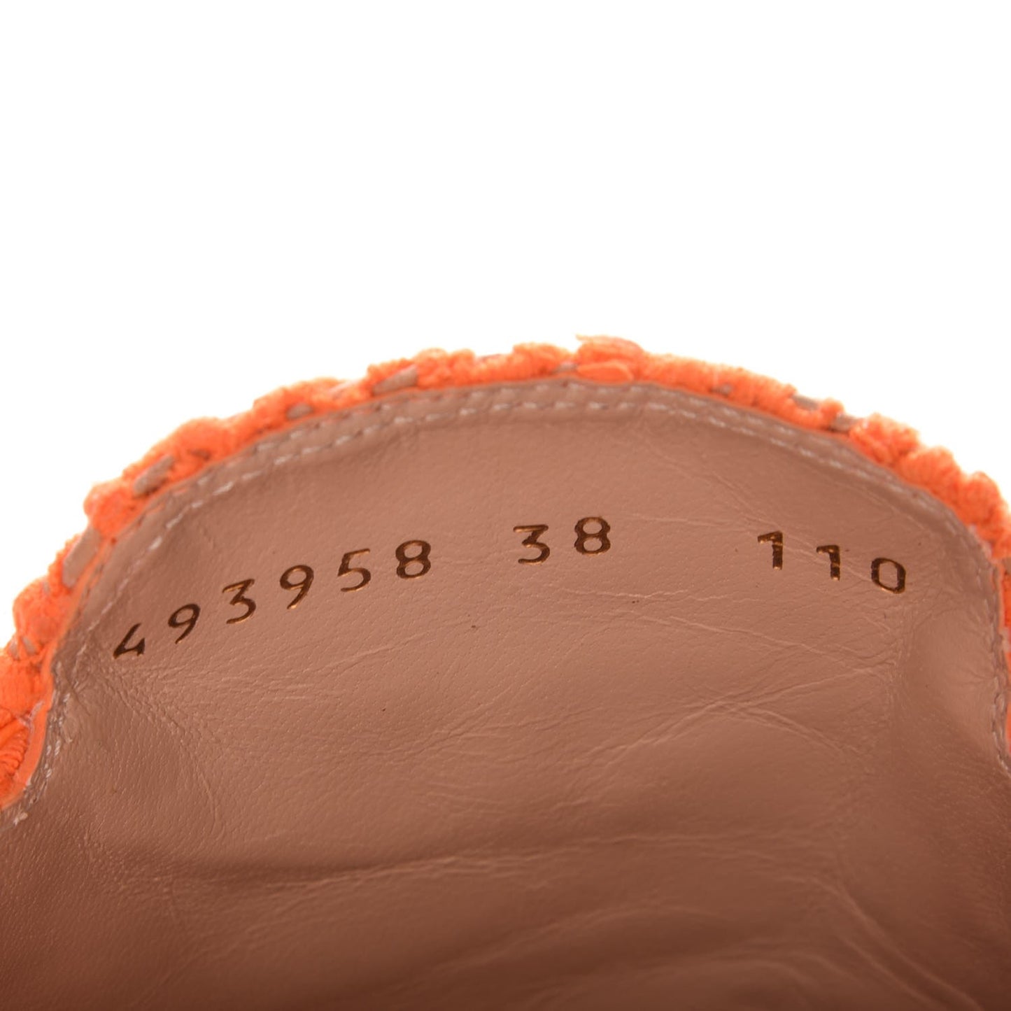 Lace Malaga Kid Womens Princetown Slippers 38 Orange Fluo Skin Rose