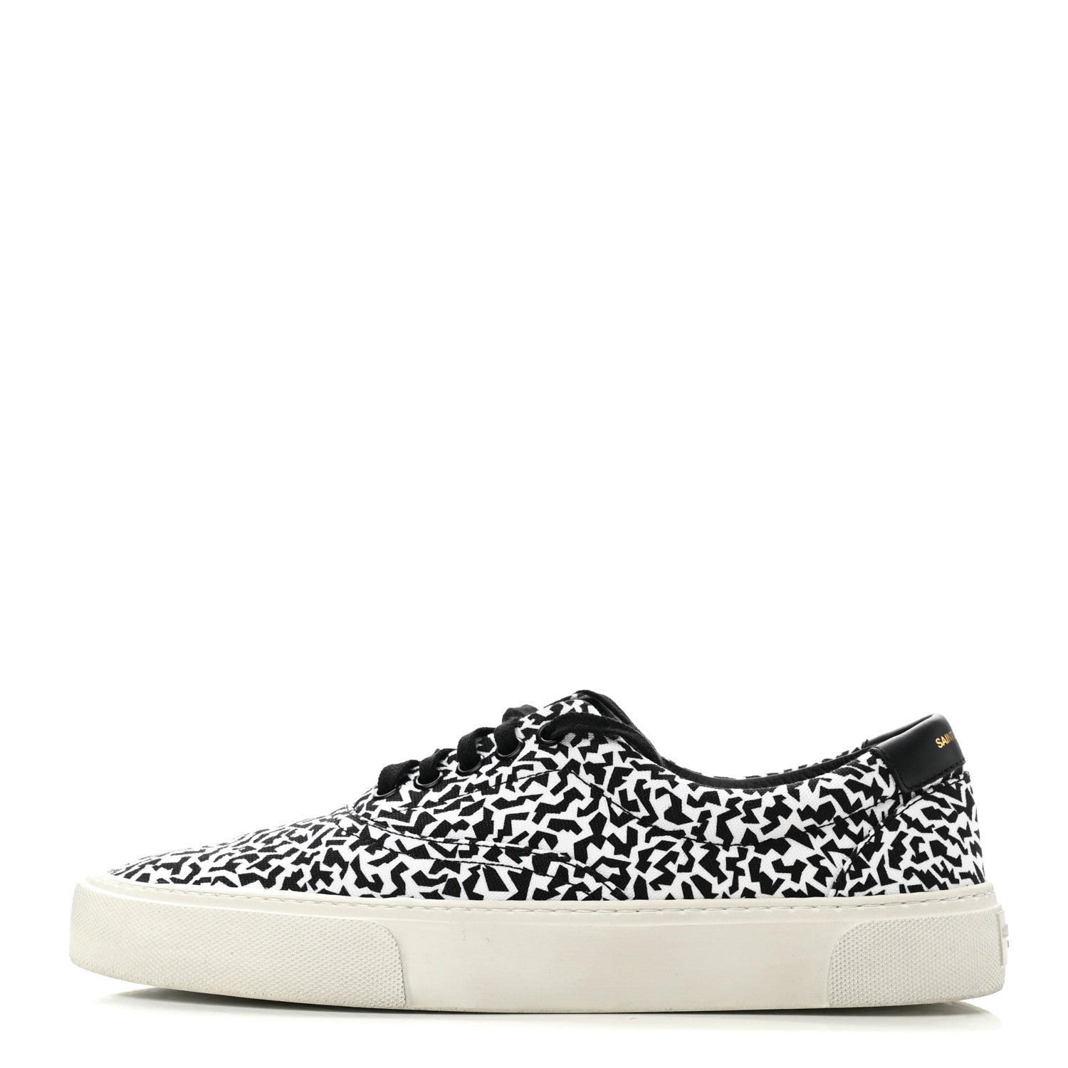 Saint Laurent Canvas Mens Venice Low Top Sneakers 41 Black White 1 of 9