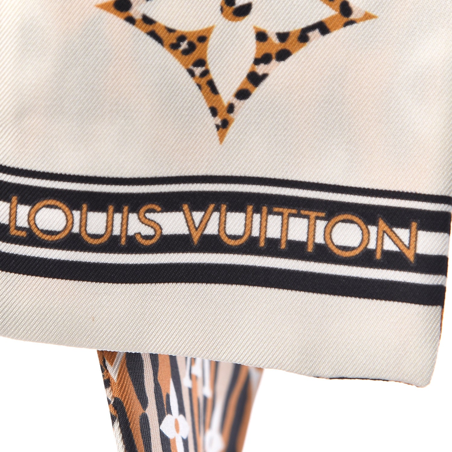 Louis Vuitton Silk Monogram Giant Jungle Bandeau Ivory 3 of 5