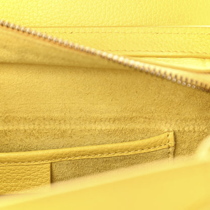 Celine Drummed Calfskin Nano Luggage Citron 10 of 14