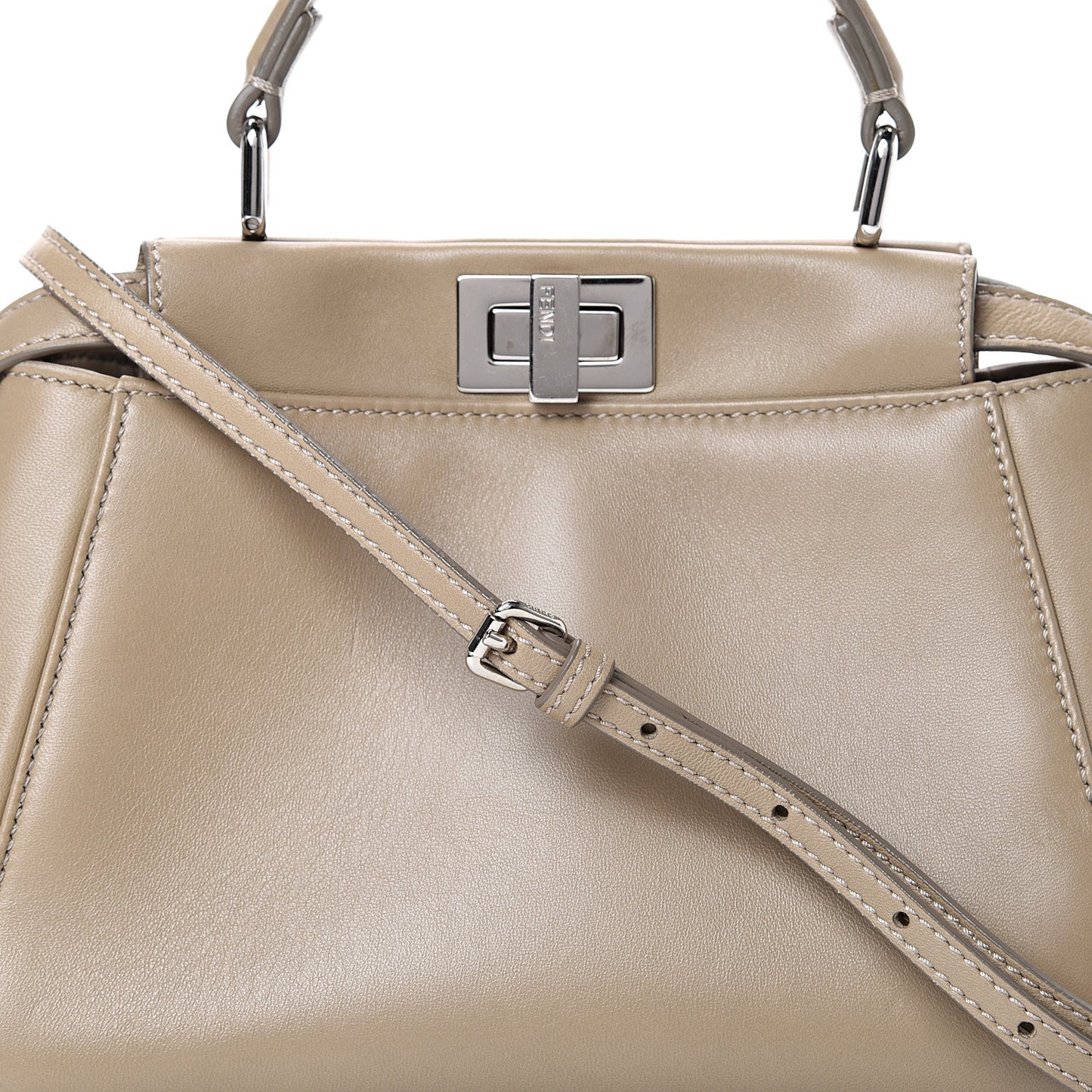 Nappa Mini Peekaboo Iconic Satchel Tortora