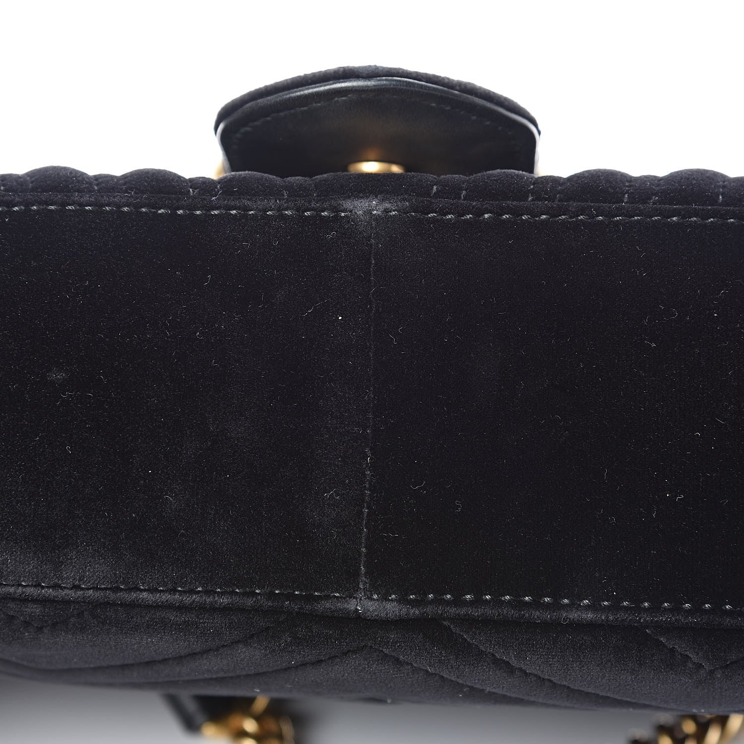 Gucci Velvet Matelasse Medium GG Marmont Shoulder Bag Black 14 of 14