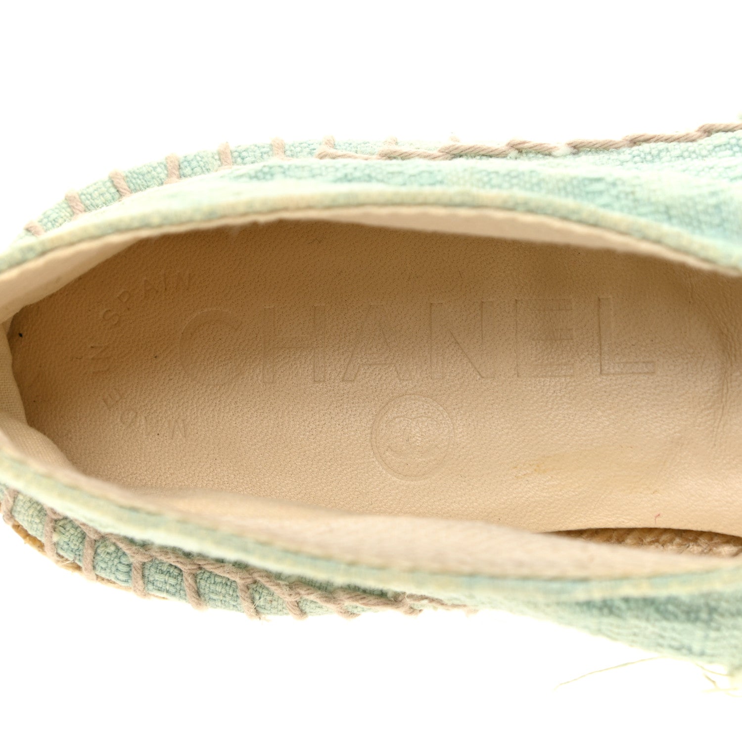 Chanel Canvas CC Espadrilles 36 Green 9 of 10