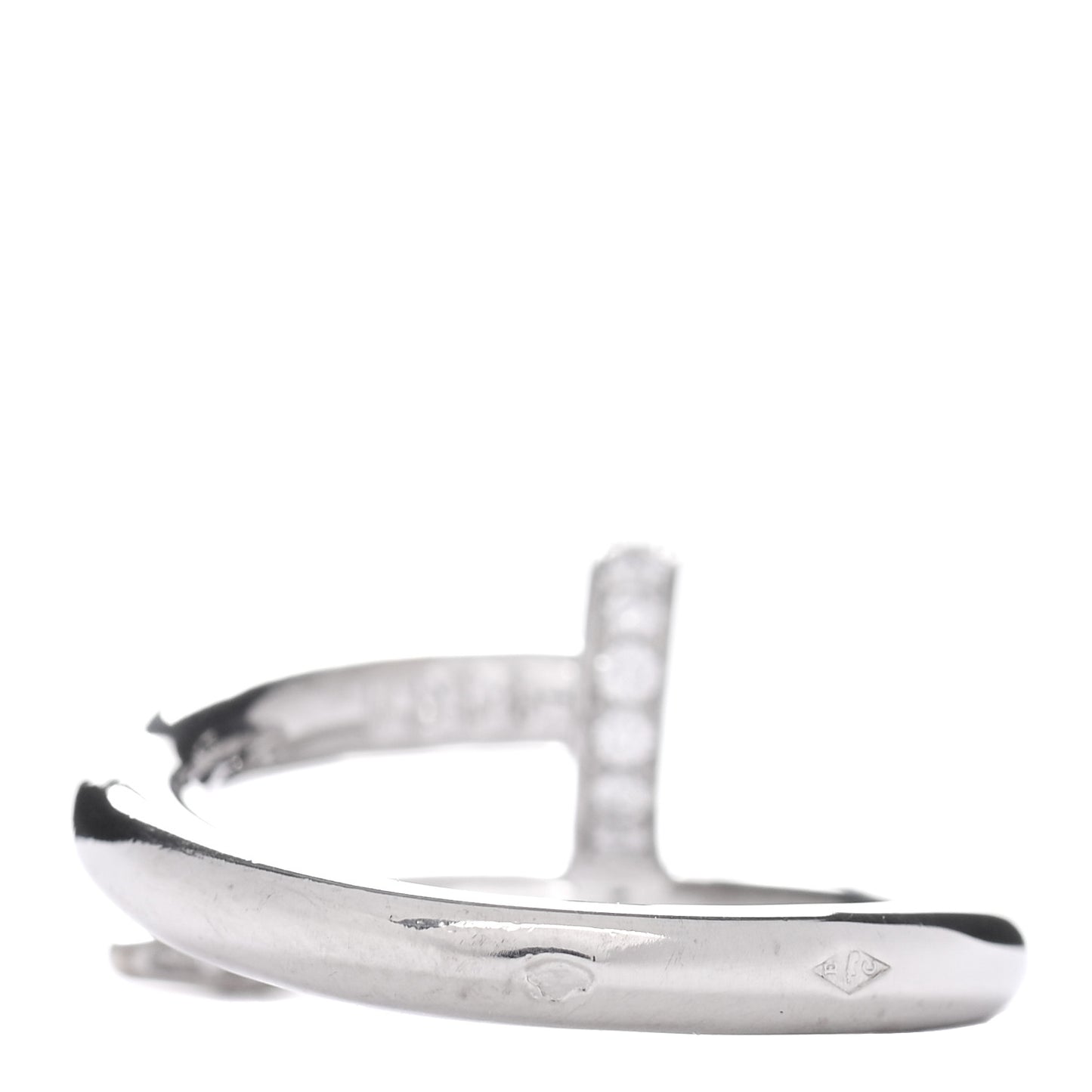 18K White Gold Diamond Juste Un Clou Ring 49 4.75