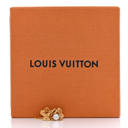 Louis Vuitton Metal Crystal Petit Louis Earrings Gold 5 of 5