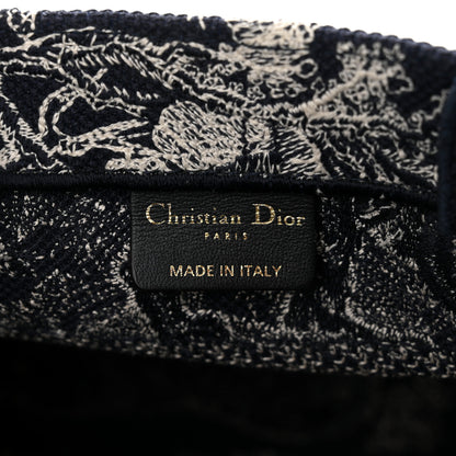Christian Dior Canvas Embroidered Small Dioriviera Toile De Jouy Book Tote Blue 6 of 10