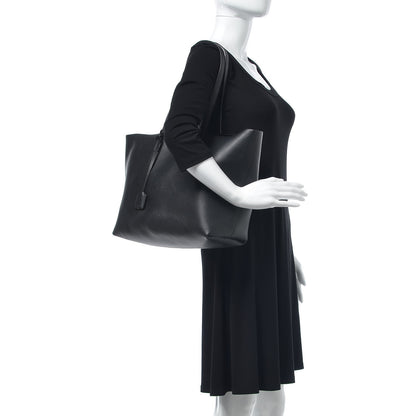 Saint Laurent Calfskin Large Shopping Tote Black 2 of 17