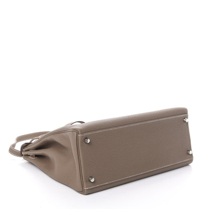Hermes Togo Kelly Retourne 35 Etoupe 4 of 10