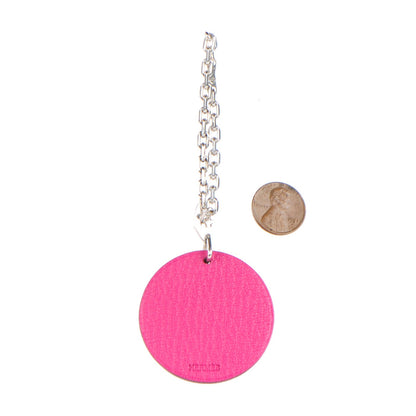 Hermes Chevre Mysore Pig Key Chain Pink Rose Shocking 2 of 5