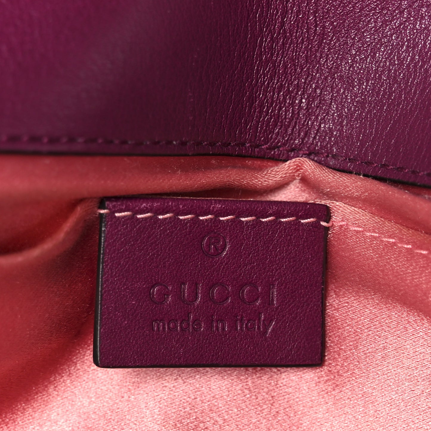 Velvet Matelasse Mini GG Marmont Shoulder Bag Fuchsia Violet Cyclamen
