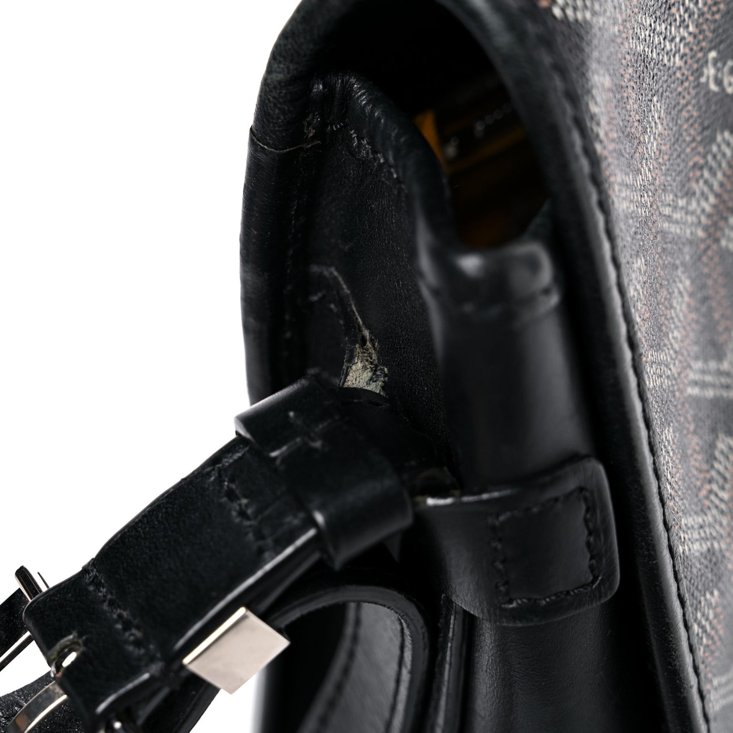Goyardine Belvedere MM Messenger Bag Black