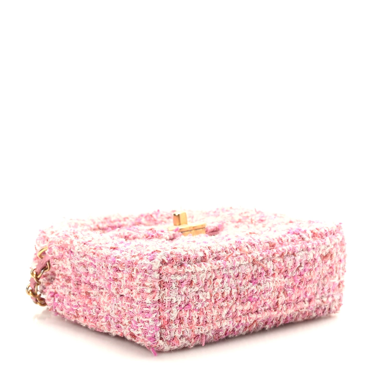 Chanel Tweed Quilted Mini Nano Kelly Shopper Pink 4 of 10