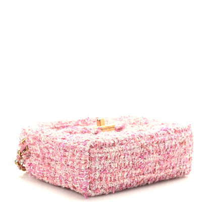 Chanel Tweed Quilted Mini Nano Kelly Shopper Pink 4 of 10