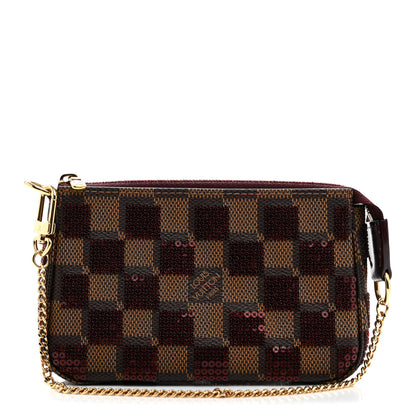 Louis Vuitton Damier Paillettes Mini Pochette Accessories Red 1 of 7