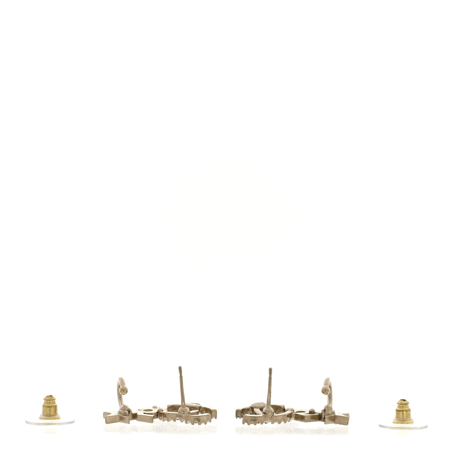 Chanel Crystal Star 5 CC Earrings Gold 3 of 5
