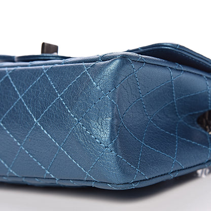 Chanel Metallic Sheepskin Quilted 2.55 Reissue Mini Flap Blue 10 of 11