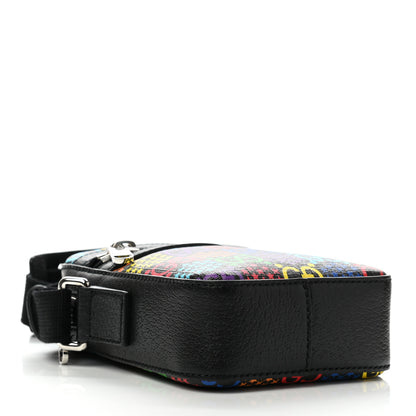 Gucci GG Supreme Monogram Psychedelic Messenger Bag Black 4 of 12