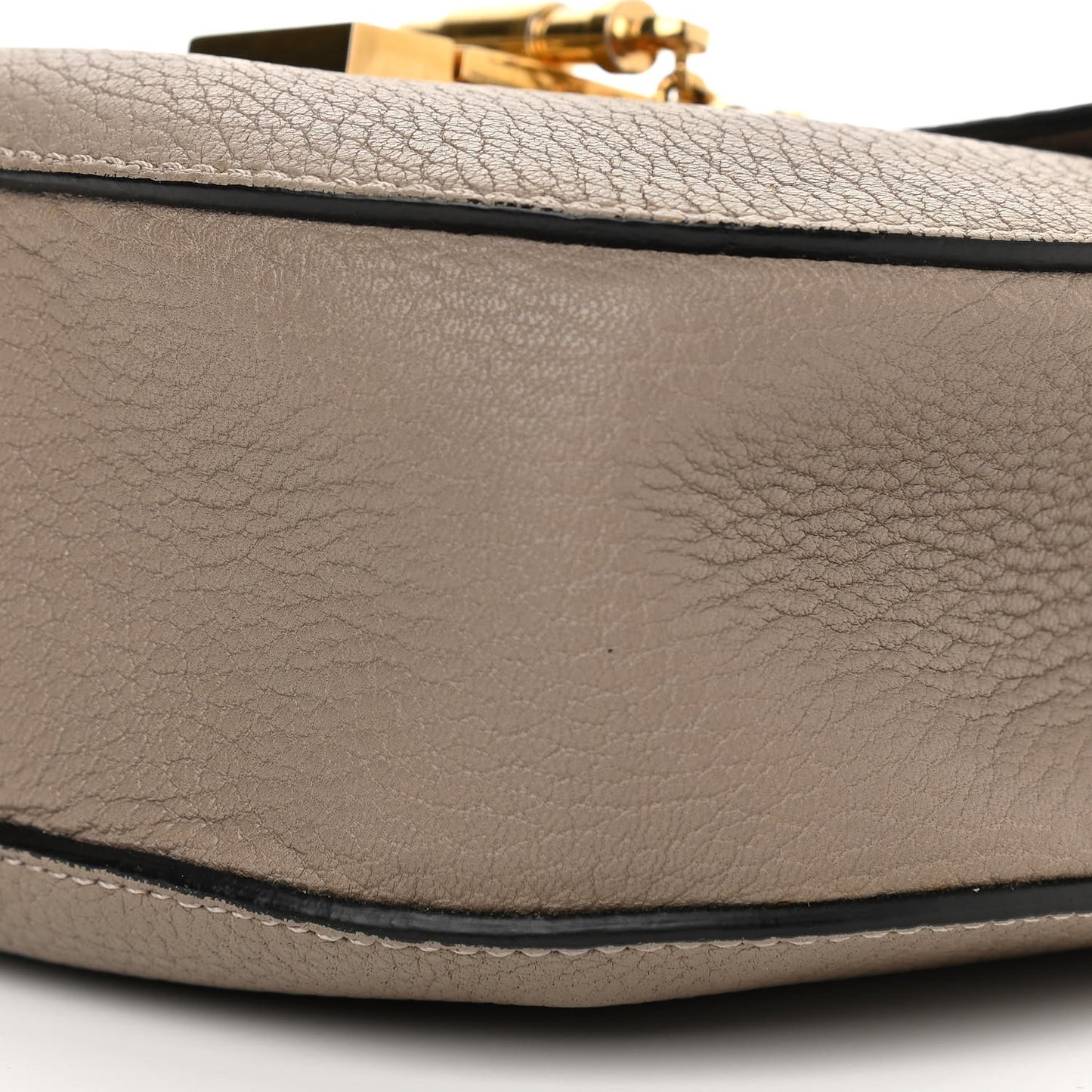 Grained Lambskin Mini Drew Shoulder Bag Motty Grey