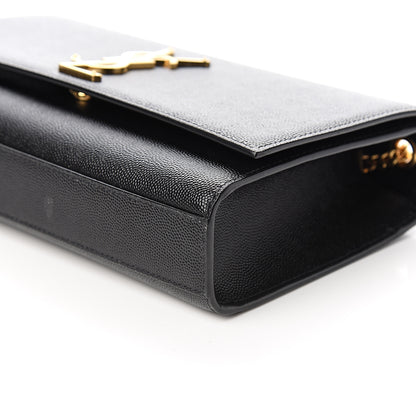 Saint Laurent Grain De Poudre Medium Classic Monogram Kate Satchel Black 8 of 9