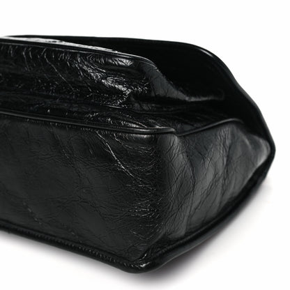 Saint Laurent Crinkled Calfskin Matelasse Monogram Medium Niki Chain Satchel Black 10 of 10