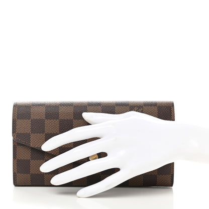 Louis Vuitton Damier Ebene Sarah Wallet NM 2 of 7