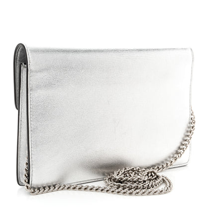 Fendi Vitello Catalan Mirror F is Fendi Medium Envelope Wallet on Chain Argento 3 of 13