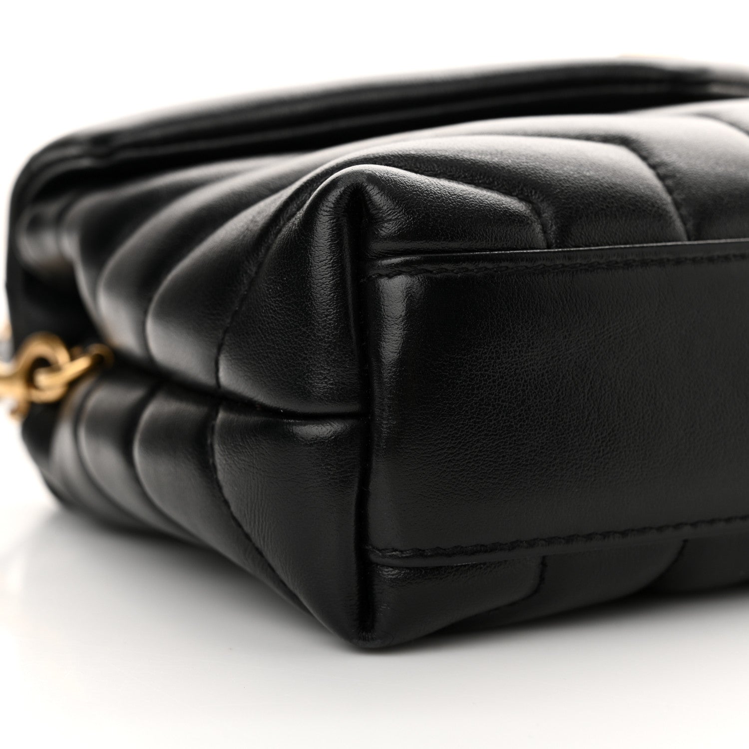 Saint Laurent Calfskin Y Quilted Monogram Toy Loulou Crossbody Bag Black 9 of 16