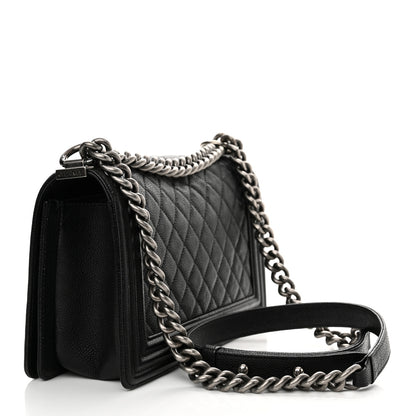 Chanel Caviar Quilted Medium Boy Flap Black 3 of 14