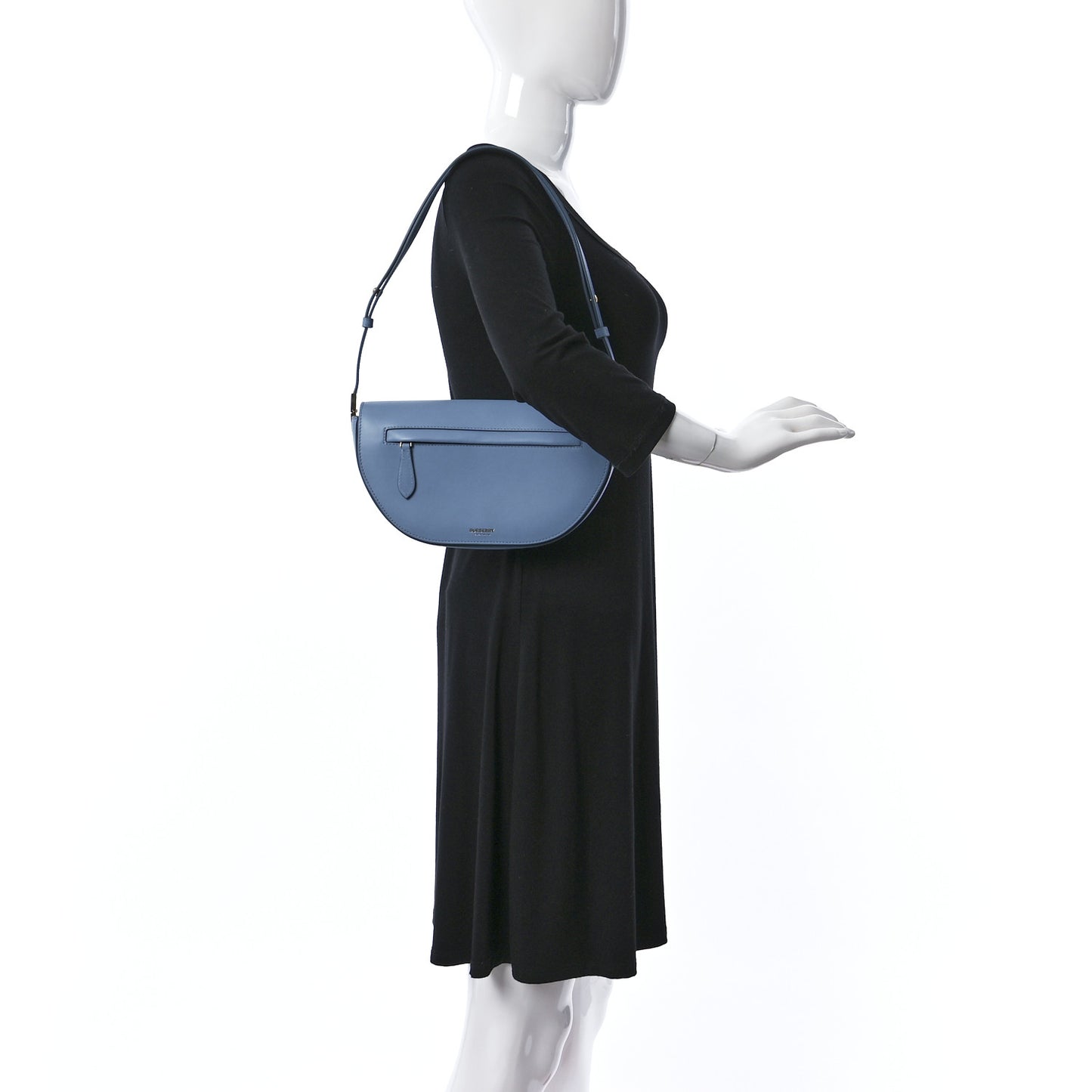 Calfskin Small Olympia Shoulder Bag Blue