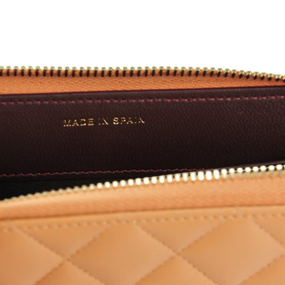 Chanel Lambskin Quilted Large Gusset Trendy CC Zip Around Wallet Camel 7 of 8