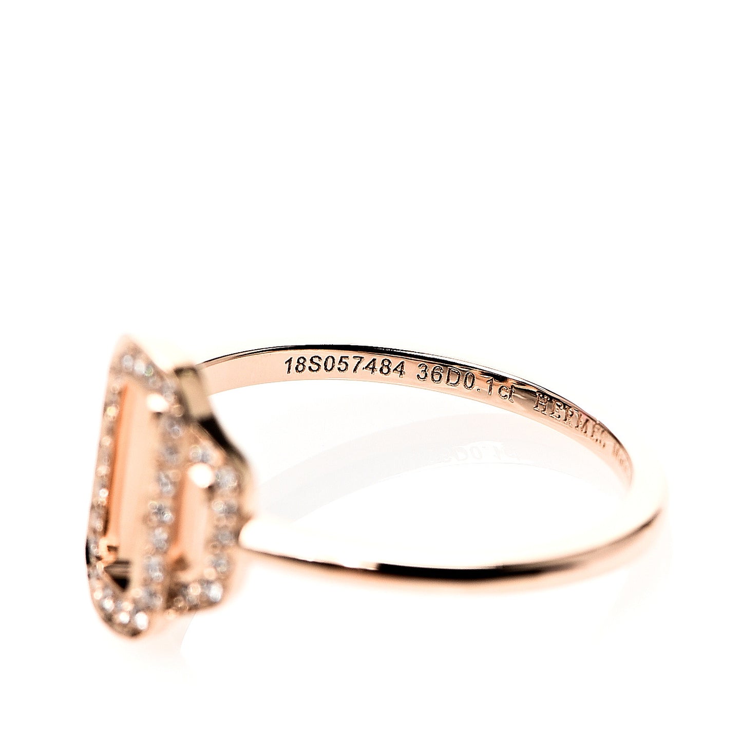 18K Rose Gold Diamond Attelage Ring 52 6