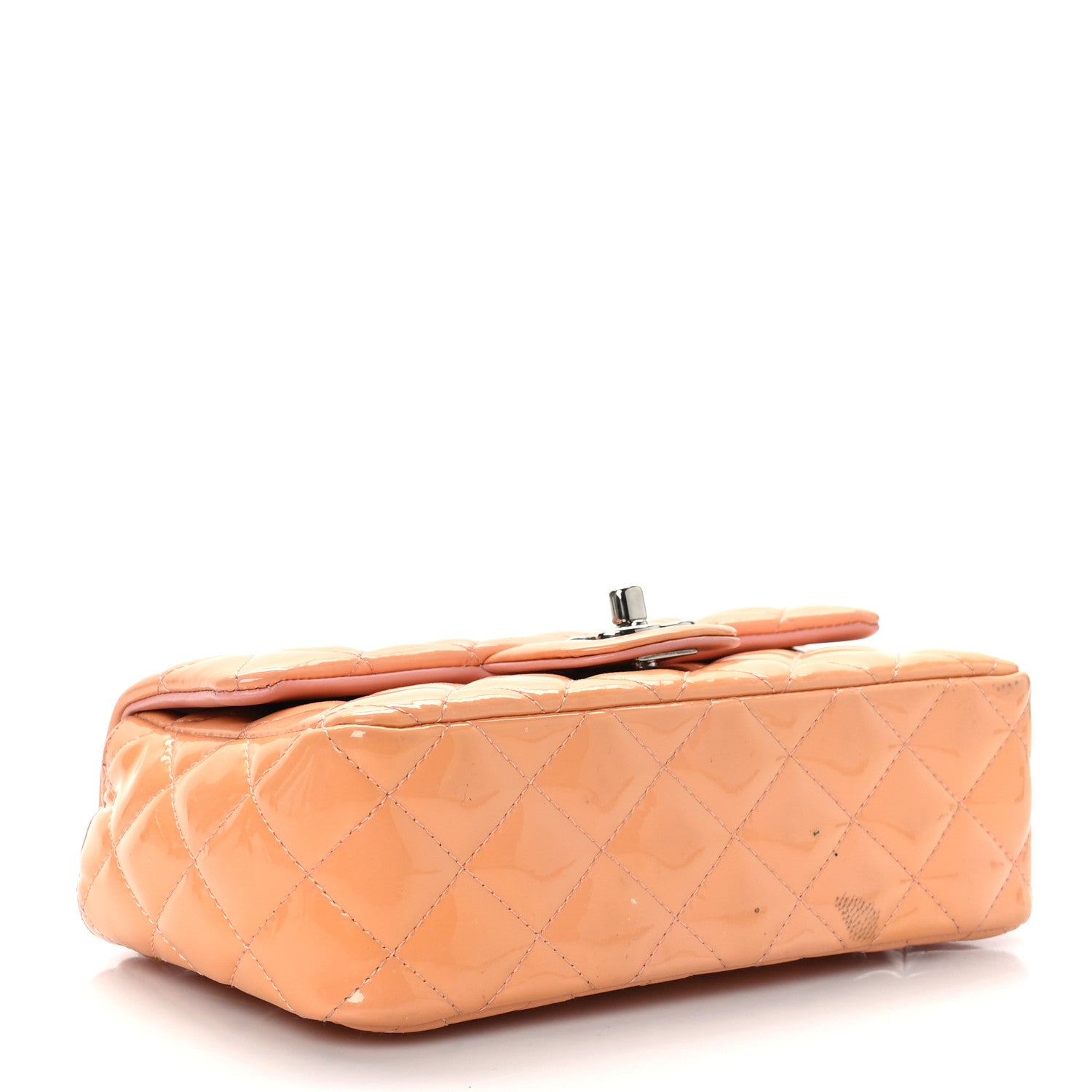 Chanel Patent Calfskin Quilted Mini Rectangular Flap Light Pink 4 of 11