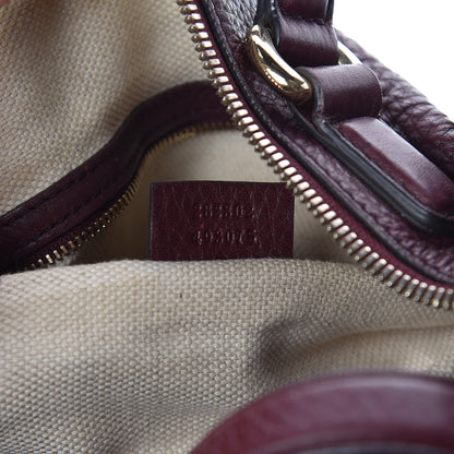Gucci Pebbled Calfskin Medium Soho Boston Burgundy 7 of 15