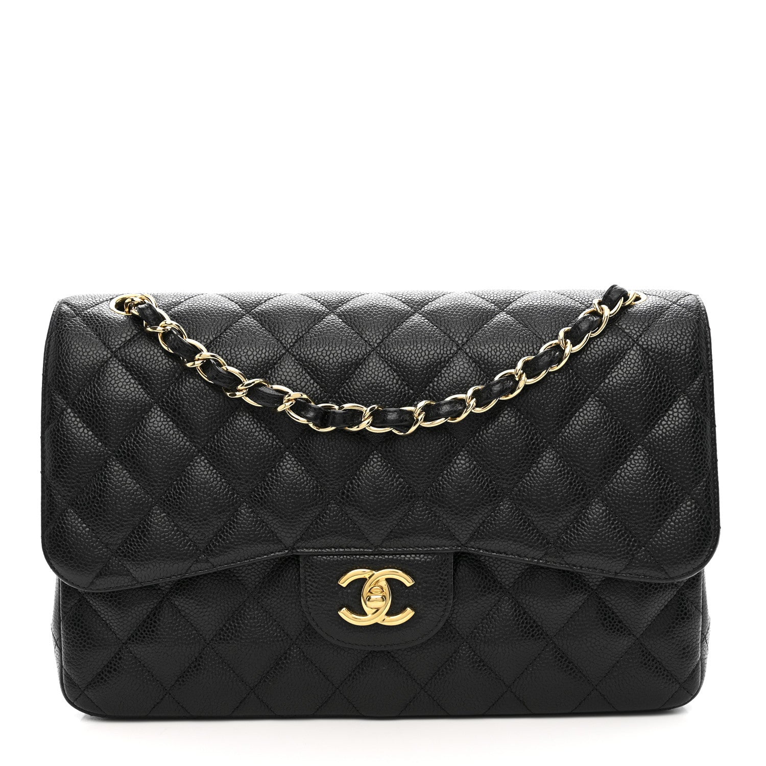 Chanel Caviar Quilted Jumbo Double Flap Black 1 of 11