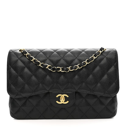 Chanel Caviar Quilted Jumbo Double Flap Black 1 of 11