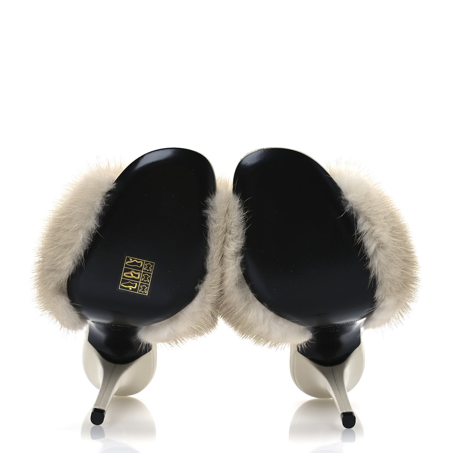 Mink Calfskin Roy Mule Sandals 39 Cream