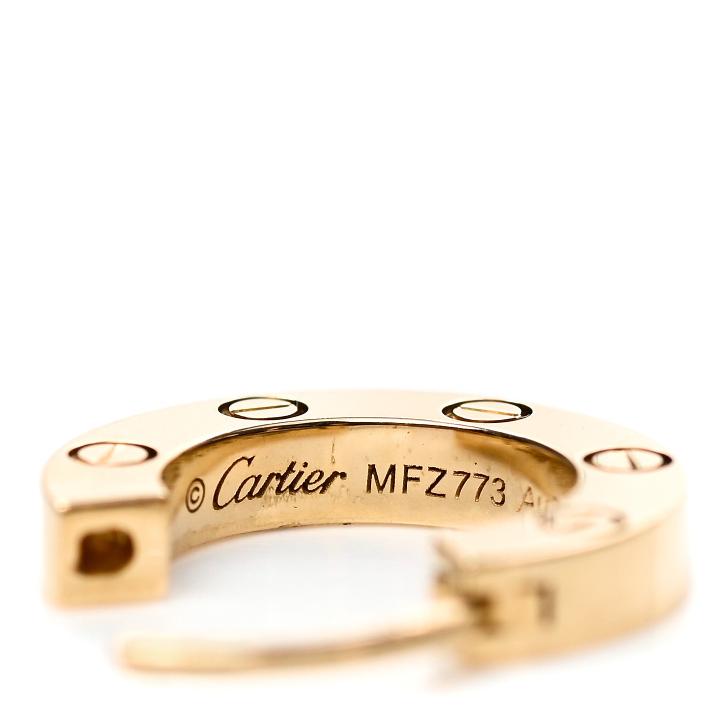 18K Yellow Gold LOVE Hoop Earrings