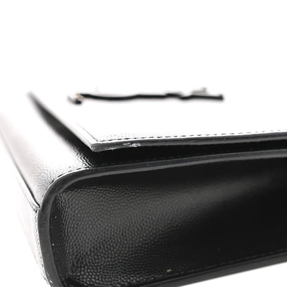 Saint Laurent Grain De Poudre Medium Classic Monogram Monochrome Kate Satchel Black 11 of 12