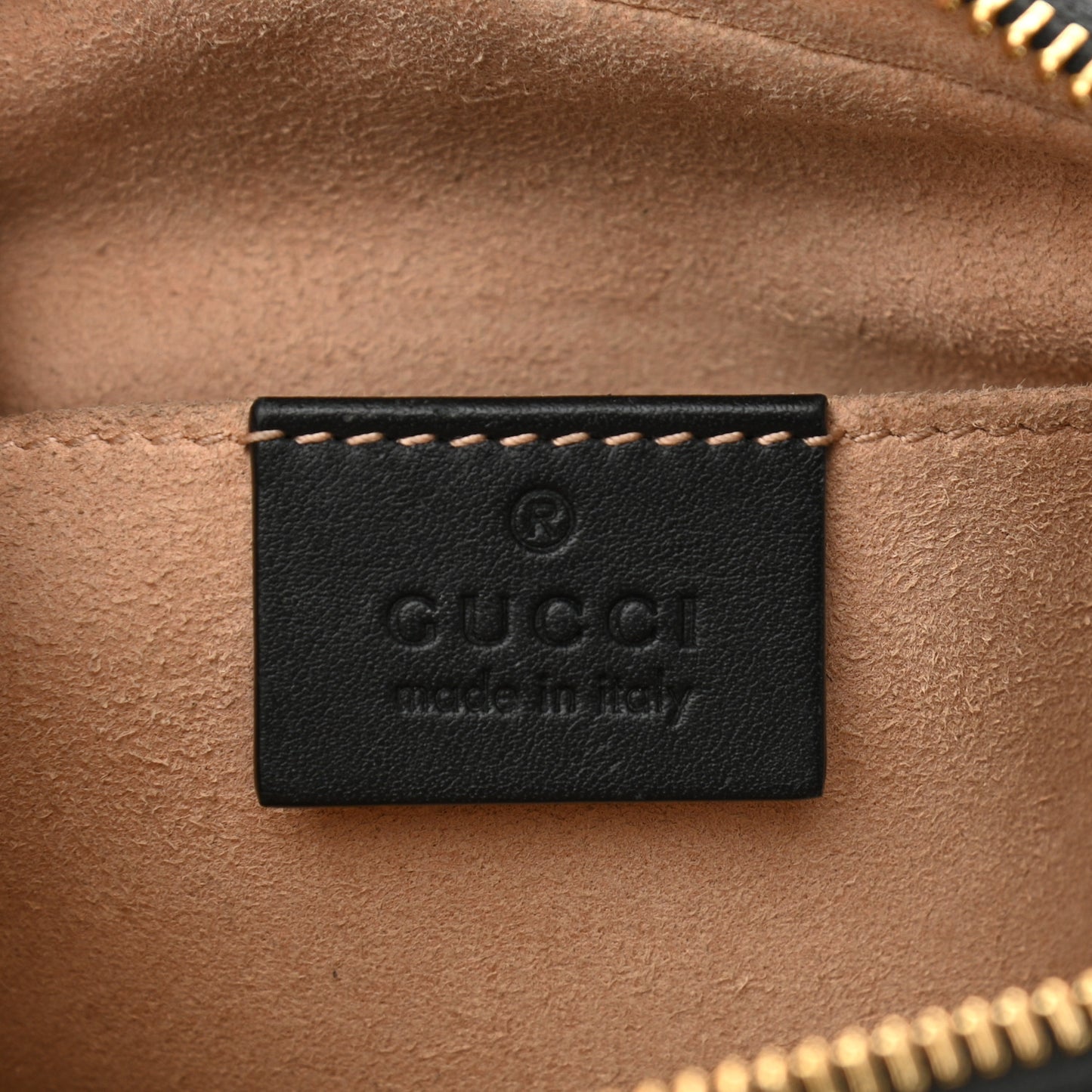 Suede Patent Web Mini Ophidia Shoulder Bag Black