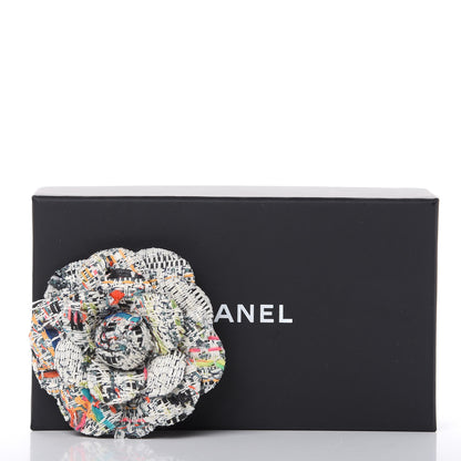Chanel Tweed Camellia CC Pin Brooch Multicolor 5 of 5