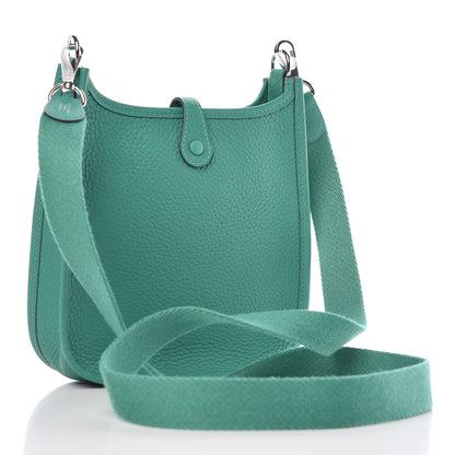 Hermes Taurillon Clemence Evelyne TPM Vert Verone 3 of 8