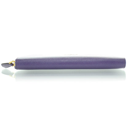 Prada Saffiano Zip Around Wallet Viola Purple 6 of 11