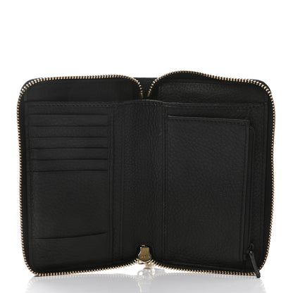 Gucci Pebbled Calfskin Medium Soho Zip Around Wallet Black 5 of 8
