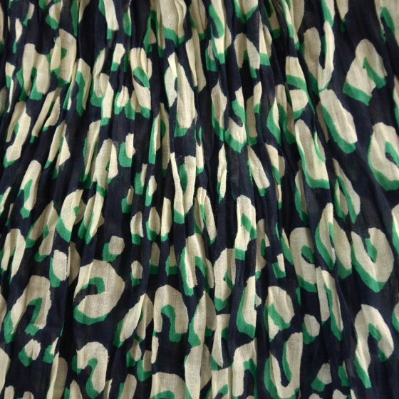 Cotton Leopard Pareo Blue Infini