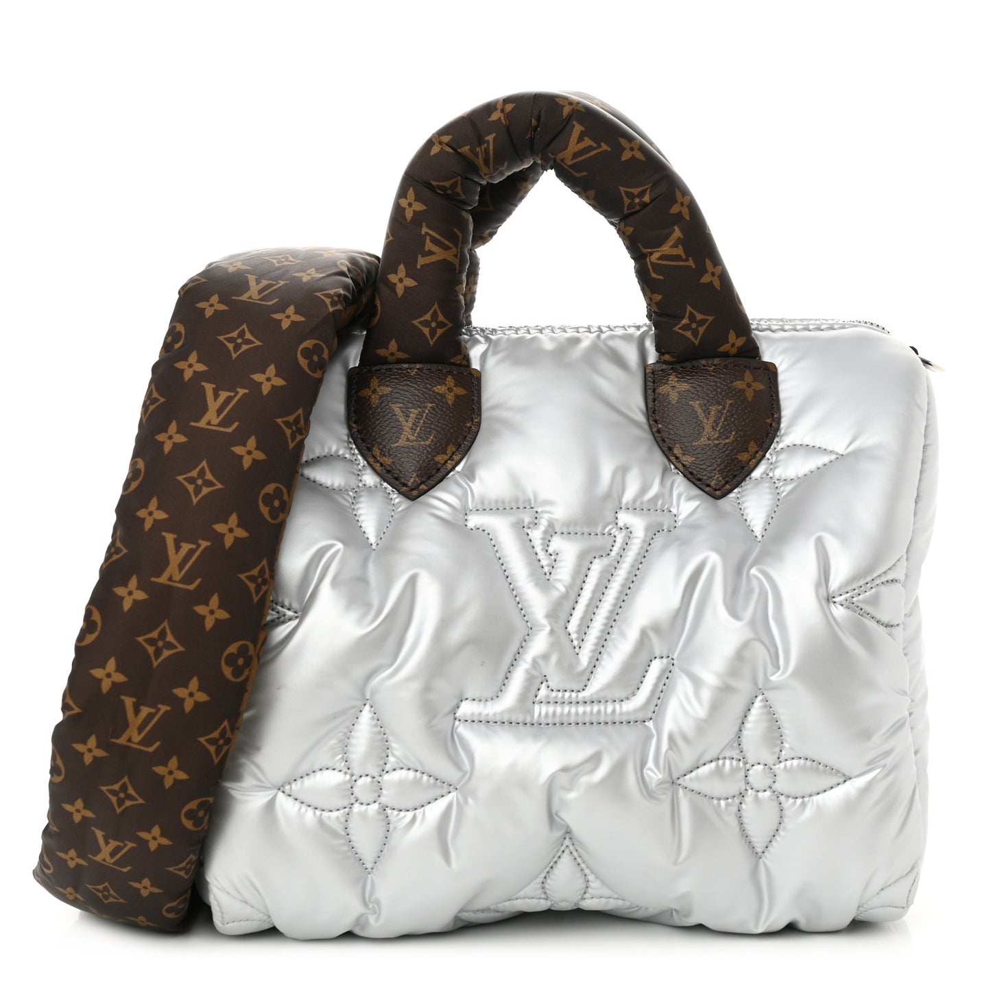 Econyl Mini Monogram Pillow Speedy Bandouliere 25 Silver