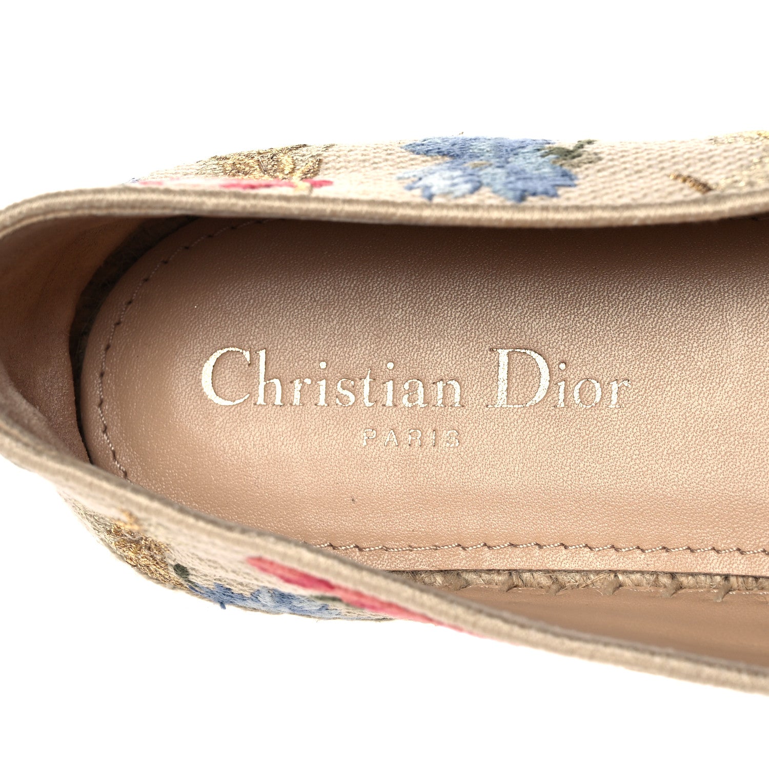 Christian Dior Canvas Embroidered Granville Espadrille 41 Multicolor 7 of 9