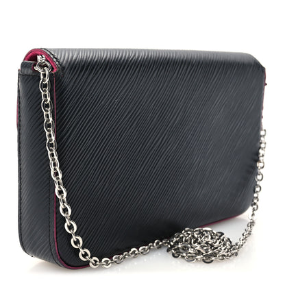 Louis Vuitton Epi Pochette Felicie Black Hot Pink 4 of 13