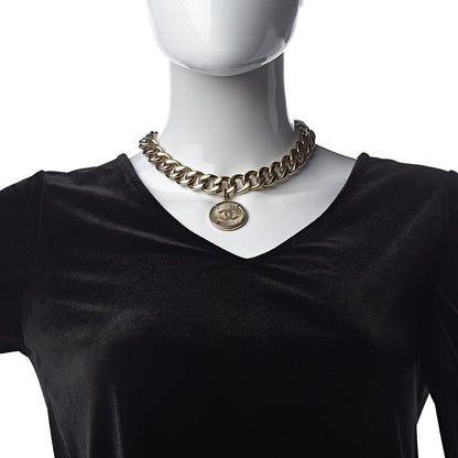 Chanel Medallion CC Chain Short Necklace Light Gold 2 of 5